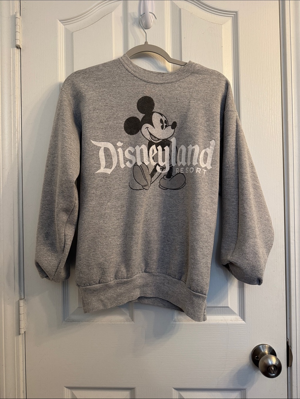 Disney Gray Mickey Mouse Disneyland Resort Crewneck Sweatshirt